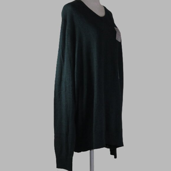 NWT Croft & Borrow Men's V-Neck Green Sweater Size 2X (C436) - Picture 3 of 7